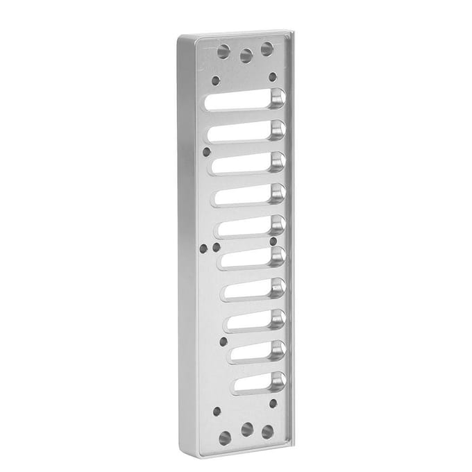 Mondharmonica Kam 10?Gaten Blues Harp Kam Onderdeel voor HOHNER SP20 Aluminiumlegering Mondharmonica zilver