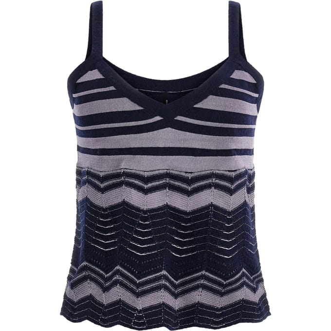 GUESS Rita Tank Swtr Navy And Spring Iris Taglia: S | Canottiere Outlet | Donna | Blu