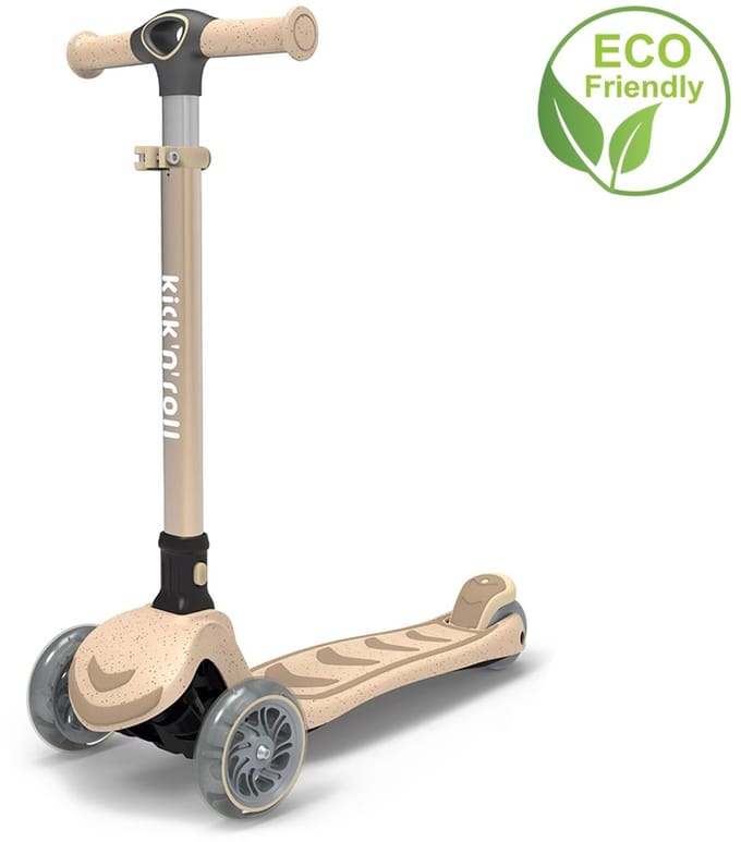 Kick'n'Roll S6 - ECO - Kinderstep - Bruin - Voetrem - Stuurhoogte verstelbaar