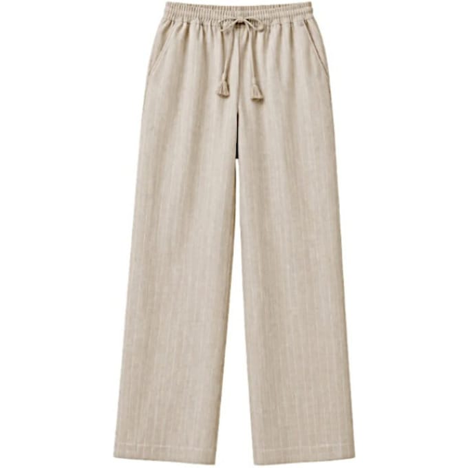 Elvira Collections Broek jessie sand/stripe linen