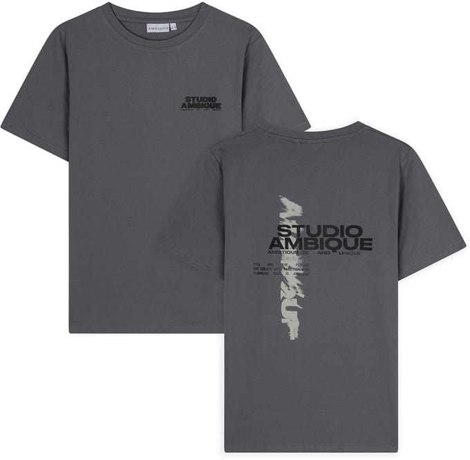 AMBIQUE - Ace T-Shirt - 111 Stone grey - Maat 146/152