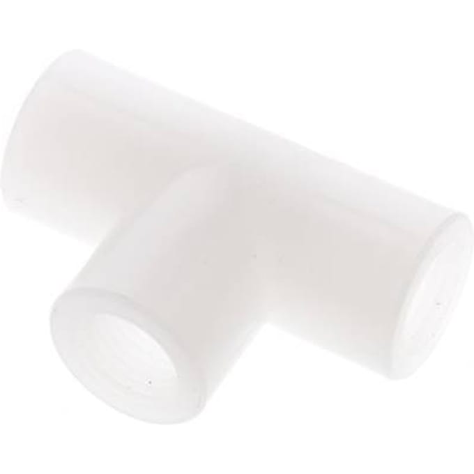 T-koppeling G1/4" Binnendraad Polyvinylideenfluoride (PVDF) FDA 10bar (140.5psi)