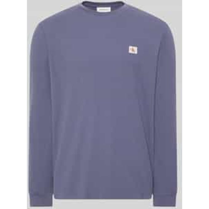 regular fit shirt met lange mouwen van katoenmix