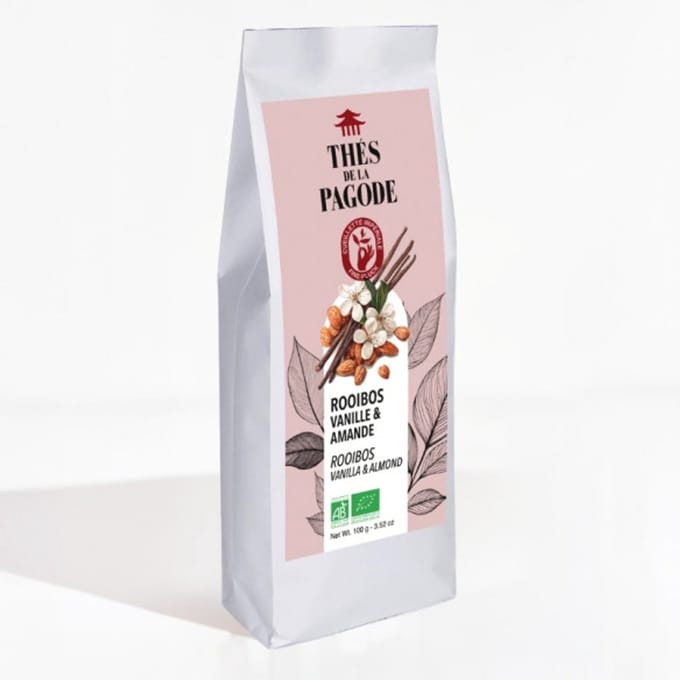 Thés de la Pagode – Rooibos vanille en amandel - Losse Thee - Biologische thee  (100 gram)