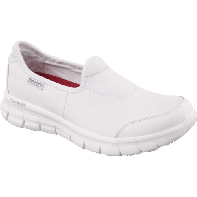 Skechers Workwear Sure Track Dames Sneakers Van Wit Leer