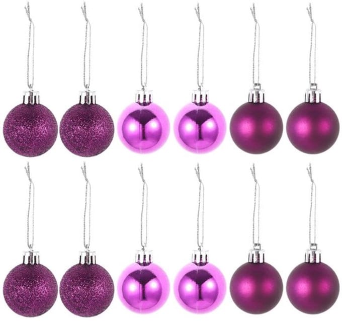 Allecto - Veelkleurige Kerstballen Ornamenten - Onbreekbare