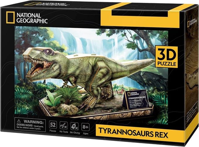 3D Puzzel T-Rex Dinosaurus Model Bouwpakket | Educatief Speelgoed Vanaf 8 Jaar | 52 Delen