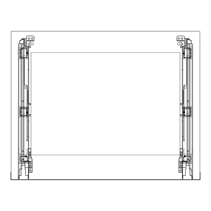 AEG voorste glas, inox, 596x471mm 140225496094