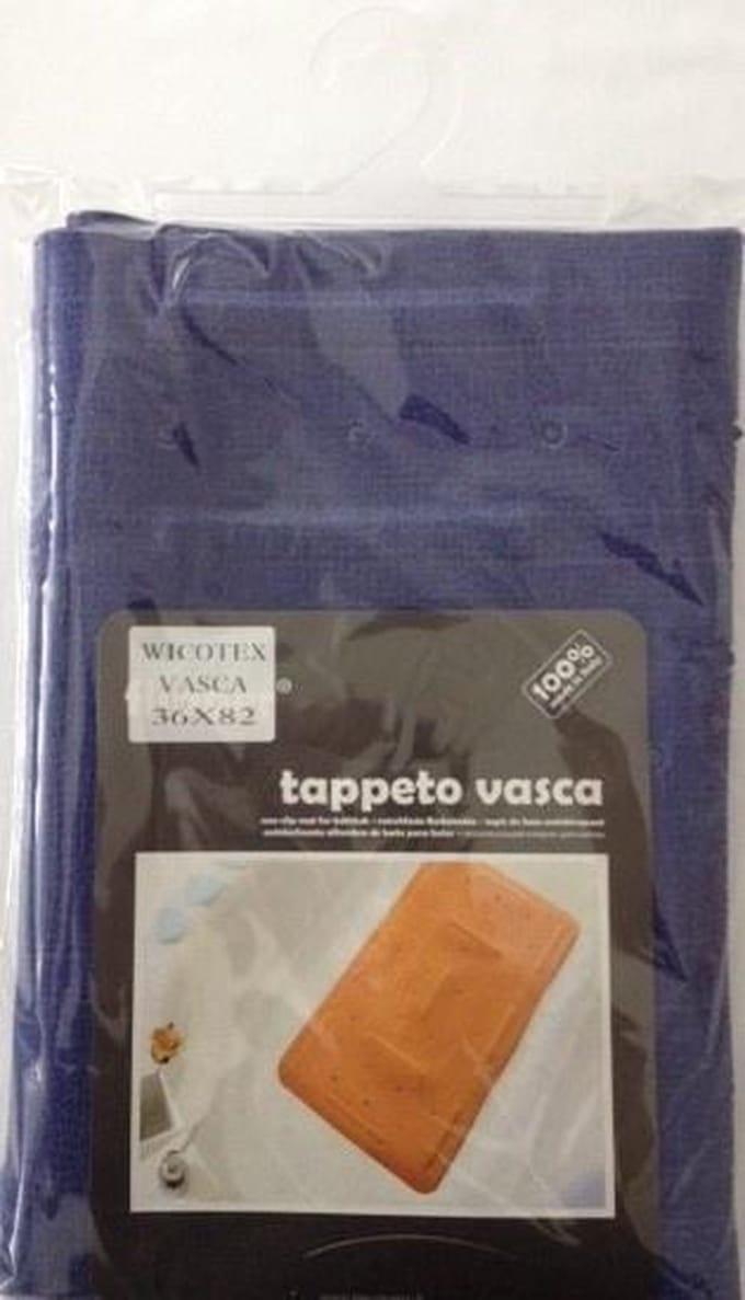 Badmat antislip- blauw 36x82cm