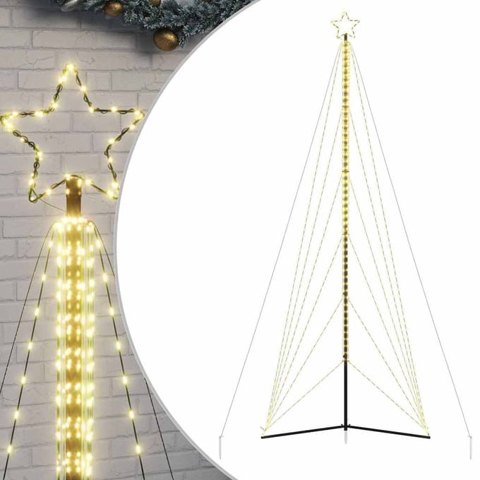 vidaXL - LED-kerstboom - 861 - LEDs - warm - wit - 478 - cm