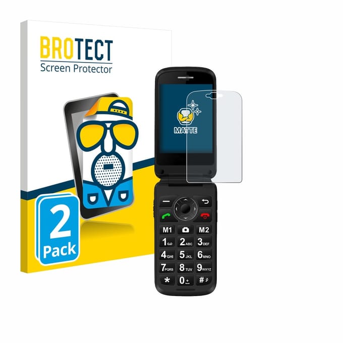 BROTECT - Screenprotector voor Simvalley Mobile XL-970 - Folie Beschermfolie matte 2 Stuks