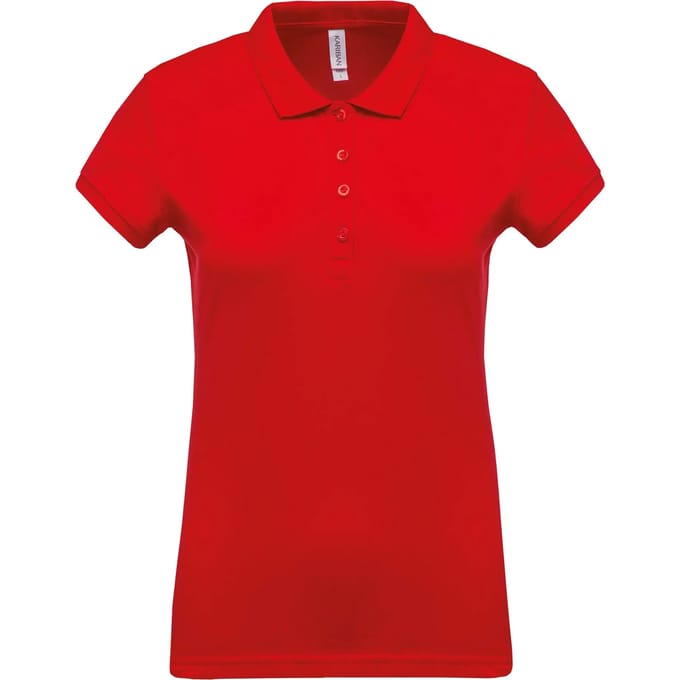 Kariban Piqué-damespolo korte mouwen K255 - Red - XL