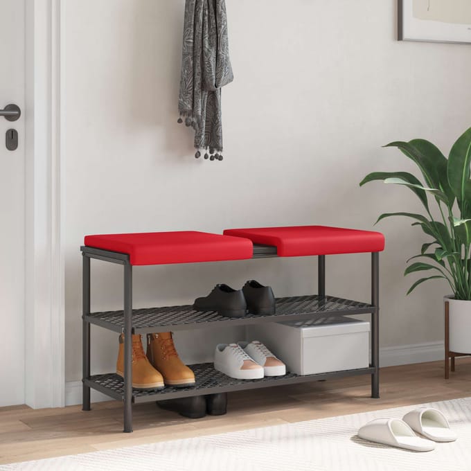vidaXL - Bankkussen - 2 - st - Kunstleer - Rood - Diepte - 35 - cm