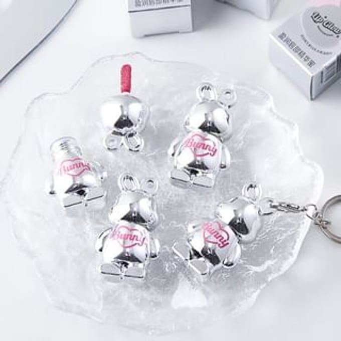 MANSLY - Bunny Keychain Lip Gloss - 4 Colors G02# Honey Mulberry Red - 0.8g