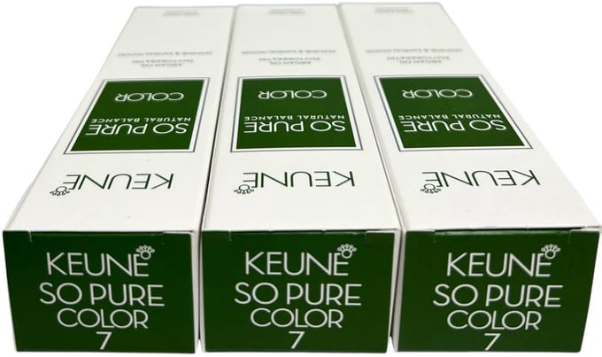 3 Stuks Keune Haarverf So Pure 7. (Middenblond) á 60 ml