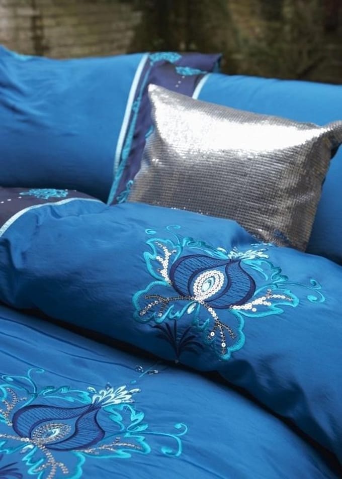 Essenza Moonlight Dekbedovertrek - Eenpersoons - 140x200/220 cm - Nightblue