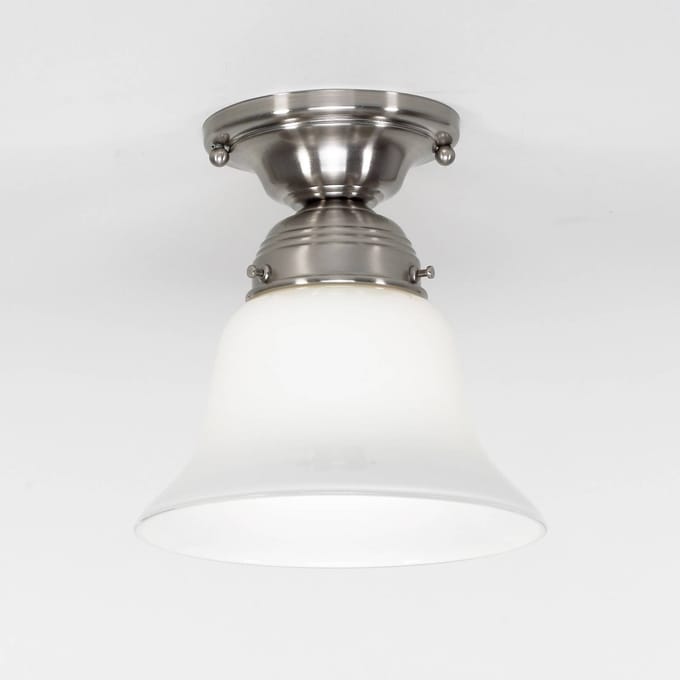 Berliner Messinglampen Plafondlamp Alena mat nikkel