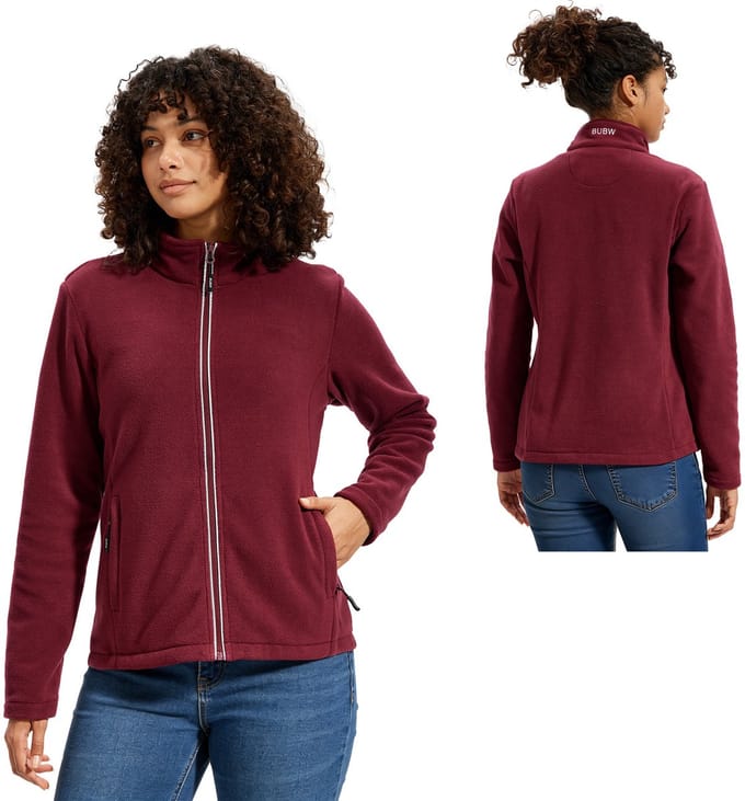 BUBW® Windjack - Outdoorjas Dames - Lichtgewicht - Winddicht & Warme Fleece Jas - Rood - Maat M