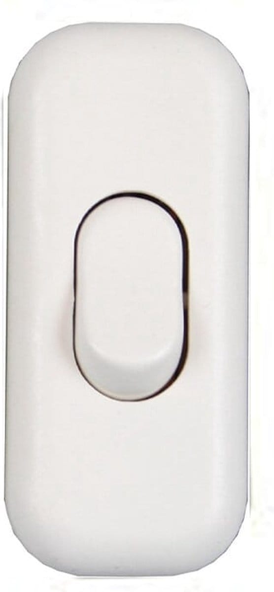 Benson Handige snoerschakelaar - wit - 6 x 2,5 x 2 cm - CE en VDE keurmerk