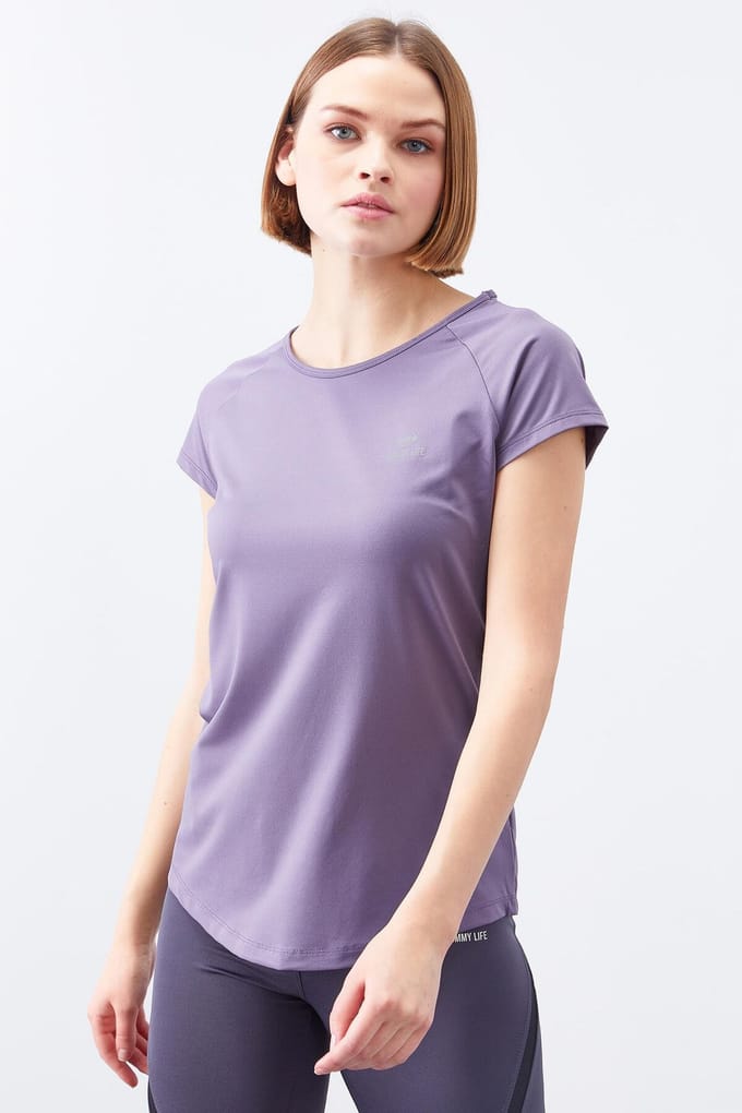 Dames Korte Mouwen Rundhals T-Shirt