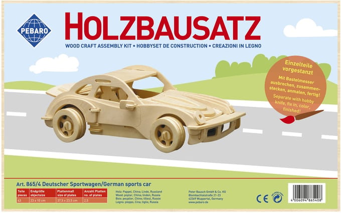 Pebaro Houten Bouwset Duitse Sportwagen