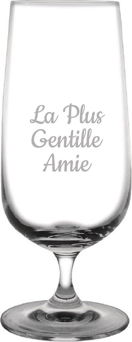 Bierglas op voet gegraveerd - 41cl - La Plus Gentille Amie