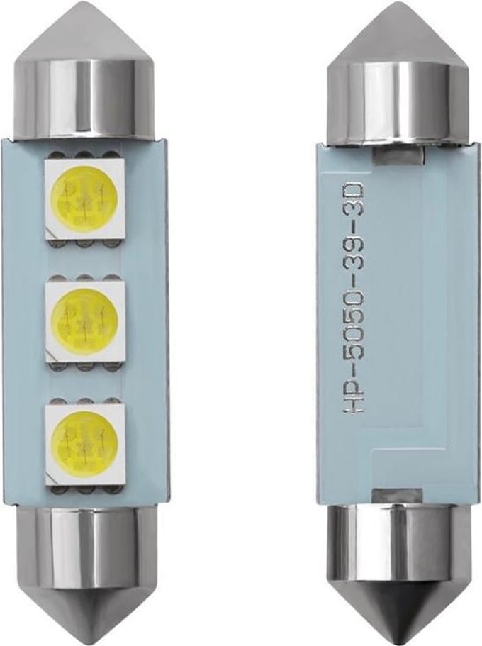 Dome - 5050 - 39mm - 3SMD - Wit - 2 stuks
