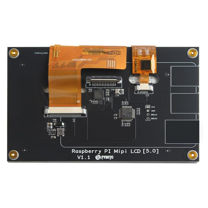 5 Inch Touchscreen Monitor Compatibel met Raspberry Pi Board 800x480 DSI IPS LCD-scherm 5-punts zwart