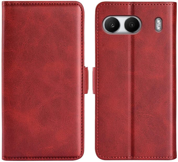 MobyDefend Hoesje - Geschikt voor OnePlus Nord 4 - Luxe Wallet Book Case (Sluiting Zijkant) - Rood