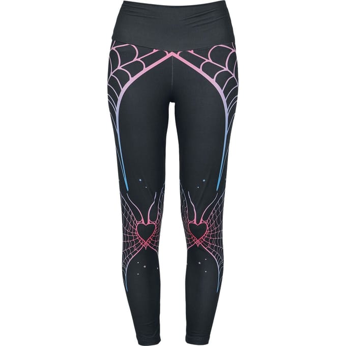 Full Volume by EMP Legging - Heart and spider web - S tot L - voor Vrouwen - zwart