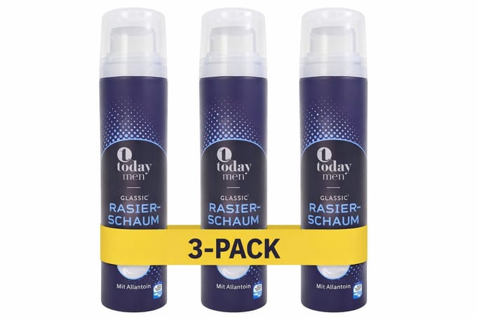 Today Men Scheerschuim Classic – 3-Pack (3 × 300 ml)