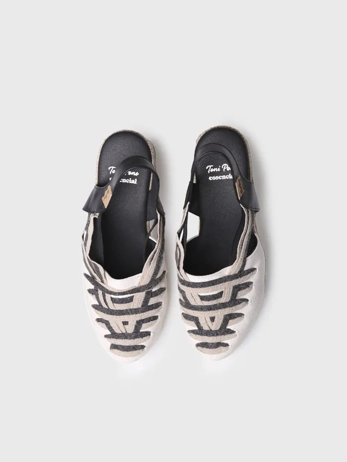 Espadrilles met sleehak en veters | PATTY-NC