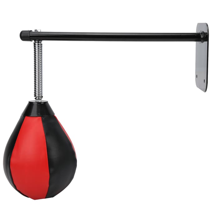 Kits de Sac de Frappe Mural pour Entraînement de Vitesse Sac de Frappe Accroché au Mur Ensemble Anti-Stress black