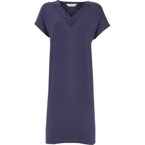 Blauw elegant nachthemd Ringella - Blauw - Maat - 40