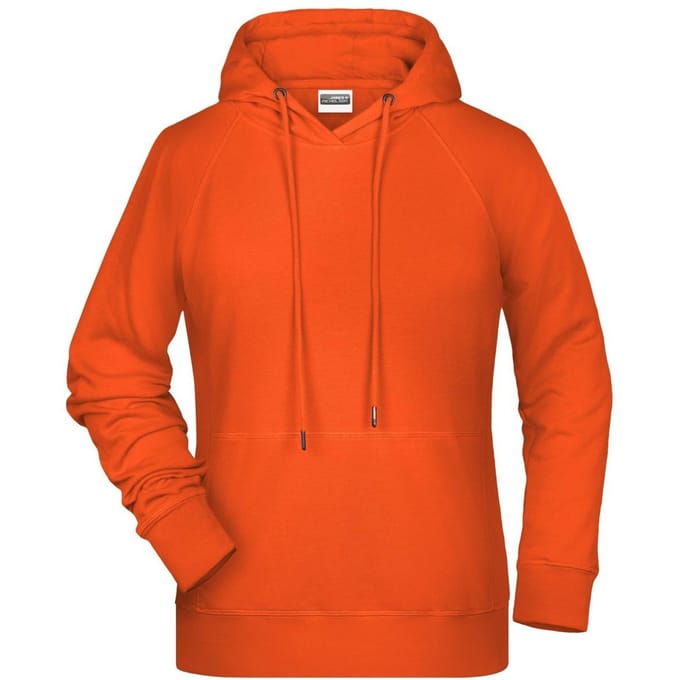 James and Nicholson Dames/dames Raglan Sleeved Hoodie (Oranje)