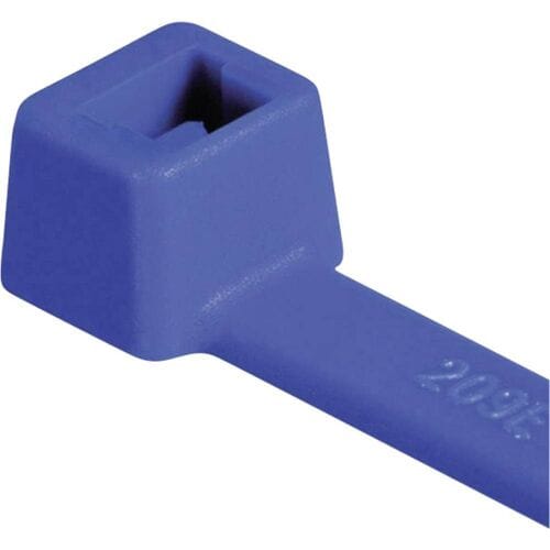 HellermannTyton 111-03008 T30R-PA66-BU Kabelbinder 150 mm 3.50 mm Blauw Weerbestendig 100 stuk(s)