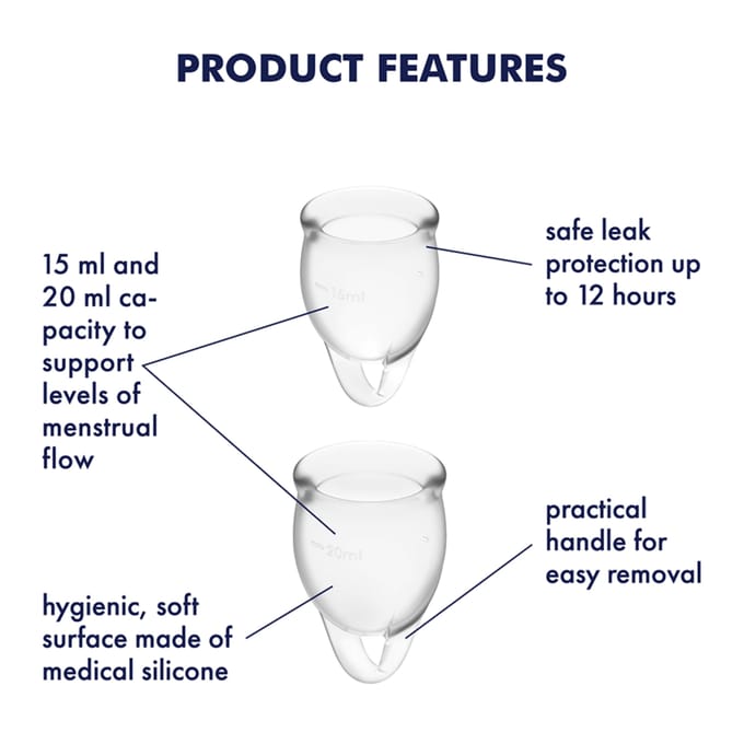 Satisfyer 'Feel Confident - Set van 2 Menstruatiecups', 15 & 20 ml