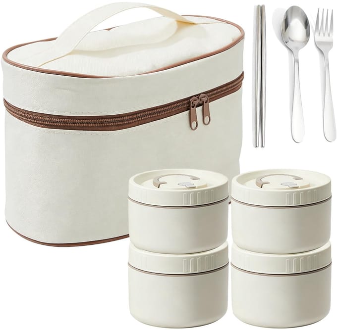 Dailygoods- Thermocontainers 2000 ml - Roestvrij Staal - Lekvrije