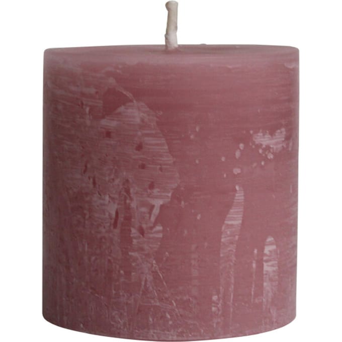PTMD - Kaars Rustic Outdoor - Roze - 15x15x16cm