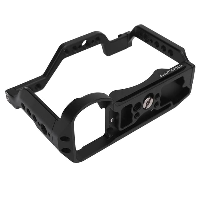 Camera Cage voor A7CII A7CR A7C2 Verticale Opnamehandgreep met Cold Shoe Mount 14in 38in Schroefdraad black