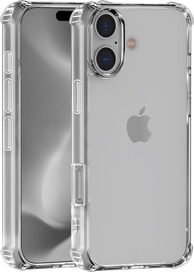 Hoesje voor iphone 16 Plus backcover Shockproof siliconen Transparant