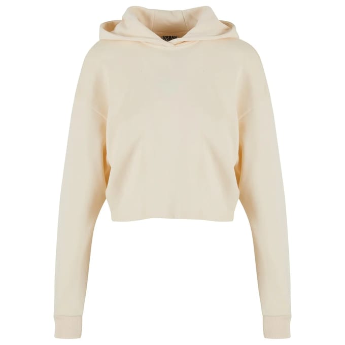 Urban Classics - Oversized Light Terry Crop Hoodie - XL - Beige