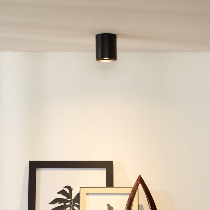 Lucide BODI - Plafondspot (Plafondlamp) - Ø 8 cm - 1xGU10 (MR16) - Zwart