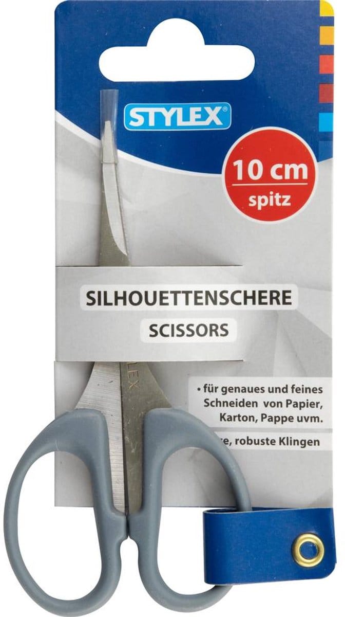 Stylex Silhouetteschaar 10 cm | Precisieschaar met Puntige Tip | RVS Klingen