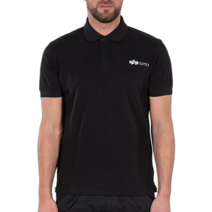 Alpha Industries Poloshirt - Basic Polo SL - S tot XXL - voor Mannen - zwart