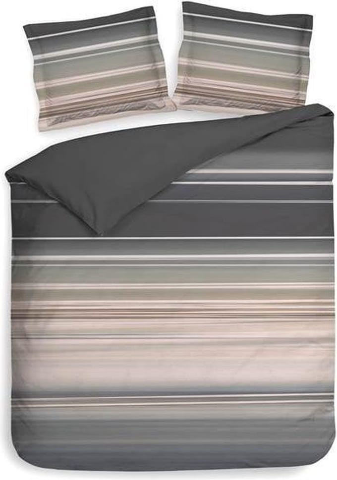 Heckett & Lane Brody - Dekbedovertrek - Eenpersoons - 140x200/220 cm - Slate Grey