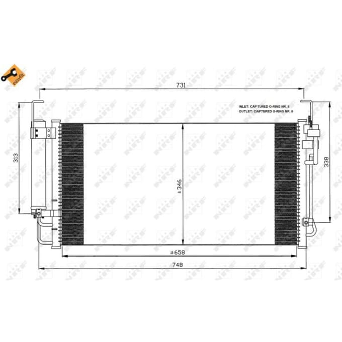 Condensator, airconditioning NRF 35473