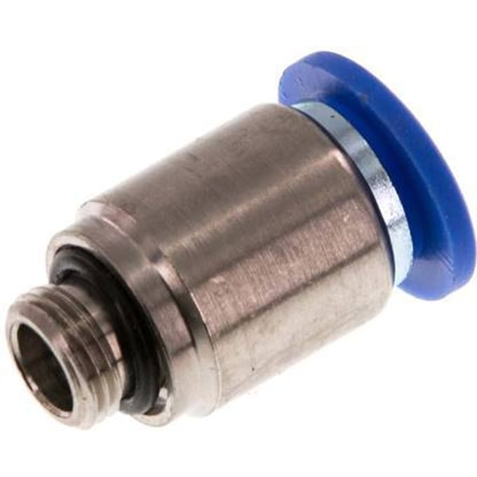 10mm x G1/8'' Messing/PA 66 Insteekfitting Buitendraad Binnenzeskant NBR [2 Stuks]