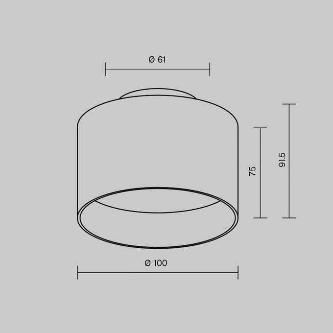 Maytoni LED plafondlamp Planet, wit Ø 10cm aluminium 3.000K