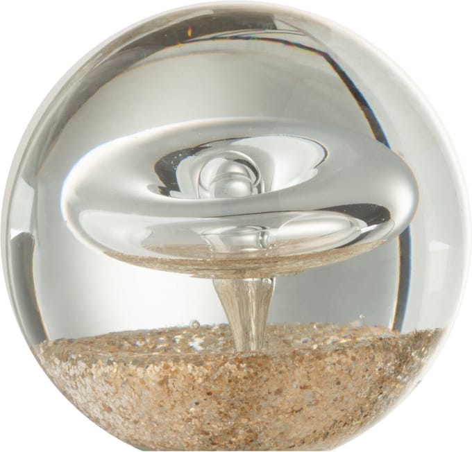 J-Line presse-papier Ring - glas - goud - small